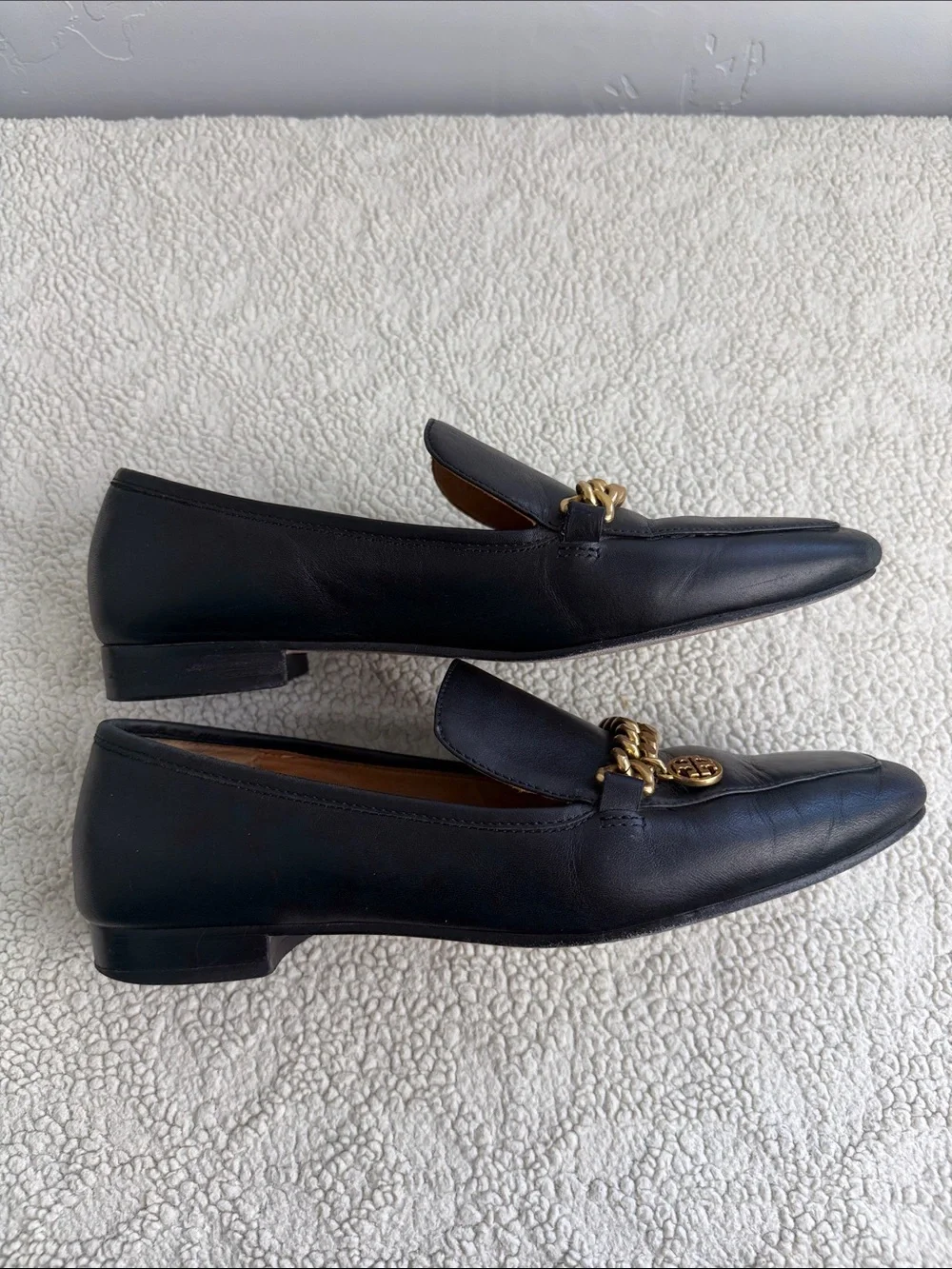Tory Burch Black Charm Loafers Size 7.5